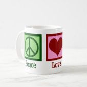 Vrede Liefde Lacrosse Koffiemok (Voorkant links)