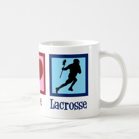 Vrede Liefde Lacrosse Koffiemok (Rechts)