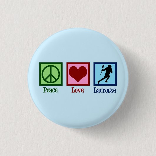 Vrede Liefde Lacrosse Ronde Button 3,2 Cm (Voorkant)
