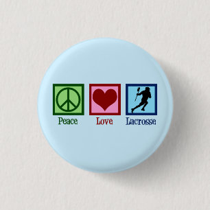 Vrede Liefde Lacrosse Ronde Button 3,2 Cm