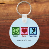 Vrede Liefde Lacrosse Sleutelhanger (Voorkant)