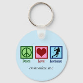 Vrede Liefde Lacrosse Sleutelhanger (Achterkant)