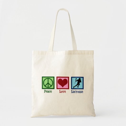 Vrede Liefde Lacrosse Tote Bag (Voorkant)