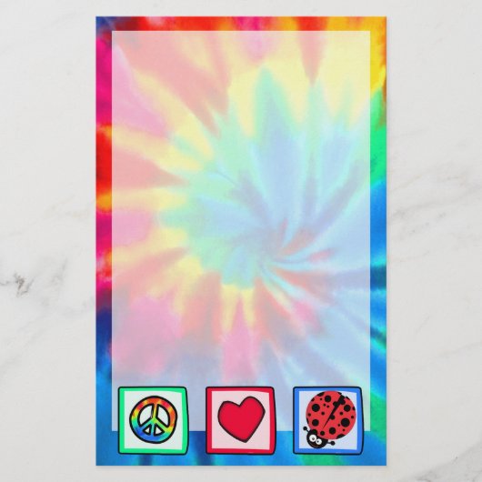 Vrede, liefde, Ladybugs Briefpapier (Voorkant)