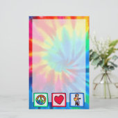 Vrede, liefde, landmuziek briefpapier (Staand voorkant)