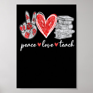 Vrede Liefde Leer Boek Leraar Grafisch Plus Size Poster