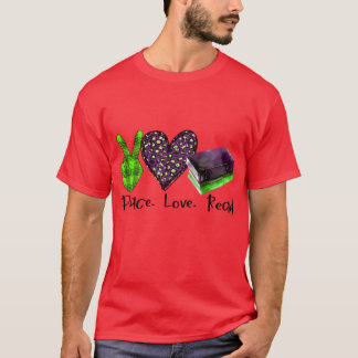 Vrede Liefde Lees familie T-shirt