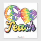 Vrede Liefde Les Kleurig Sticker (Vel)