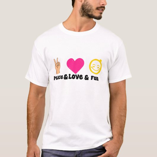 Vrede Liefde Leuk Grappig Kalm Amour Genieten T-sh T-shirt (Voorkant)