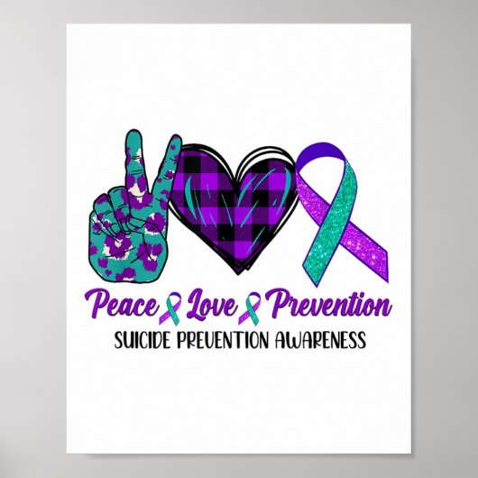 Vrede Liefde Leven Zelfmoordbewustzijn Dames Semi  Poster (Voorkant)