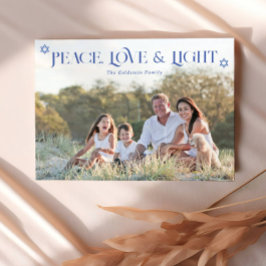 Vrede Liefde & Licht Chanoeka Foto Vakantie Kaart