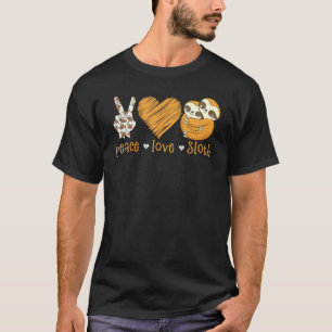 Vrede Liefde Luiaard Hand Gebaar Hart Luiaard T-shirt