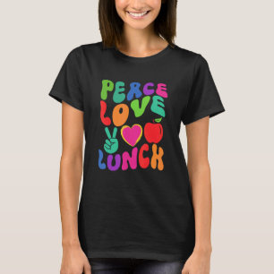 VREDE LIEFDE LUNCHDAME Cafetaria Retro Groovy T-shirt