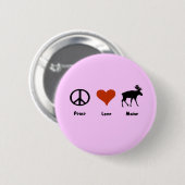 Vrede Liefde Maine Ronde Button 5,7 Cm (Voorkant /achterkant)