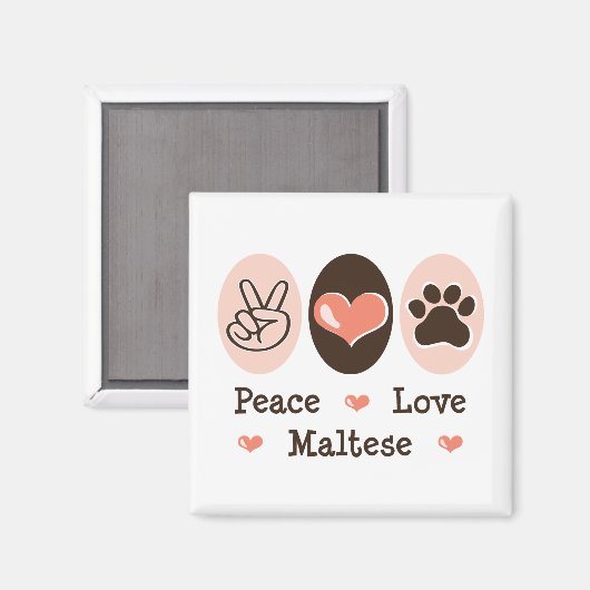 Vrede Liefde Maltese Magneet (Voorkant / Achterkant)