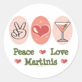 Vrede Liefde Martini Stickers (Voorkant)