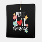 Vrede Liefde Massage Keramisch Ornament (Links)