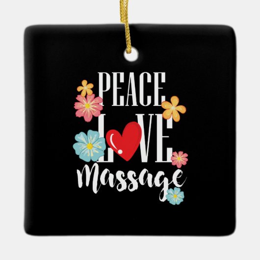 Vrede Liefde Massage Keramisch Ornament (Voorkant)