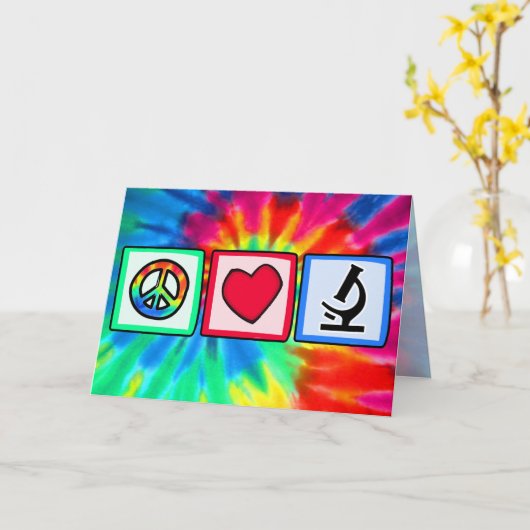 Vrede, Liefde, Microscopen Kaart (Gele Bloem)