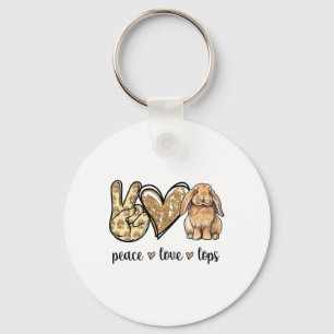 Vrede Liefde Mini Holland Lop Konijn Konijnenliefh Sleutelhanger