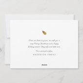 Vrede & Liefde Moderne Eenvoudige Typografie Feestdagenkaart (Achterkant)