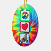 Vrede, liefde, Motocross Keramisch Ornament (Links)