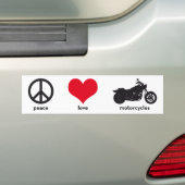 Vrede ・ Liefde ・ Motorfietsen Bumpersticker (Op auto)