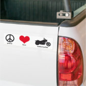 Vrede ・ Liefde ・ Motorfietsen Bumpersticker (Op Truck)