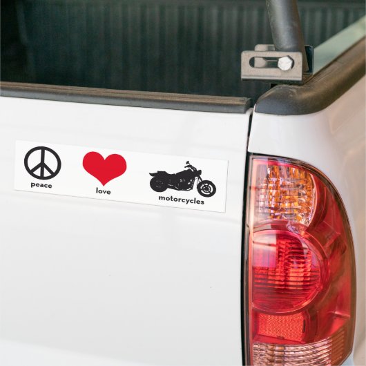 Vrede ・ Liefde ・ Motorfietsen Bumpersticker (Op Truck)