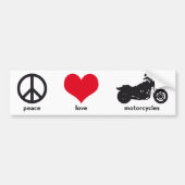 Vrede ・ Liefde ・ Motorfietsen Bumpersticker (Voorkant)