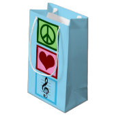 Vrede Liefde Muziek Blauwe Muzikant Kerstmis Klein Cadeauzakje (Achterkant Gekanteld)