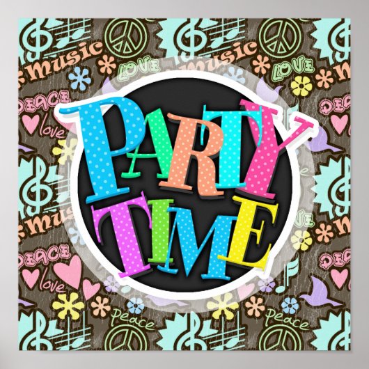 Vrede, liefde, muziek poster (Voorkant)