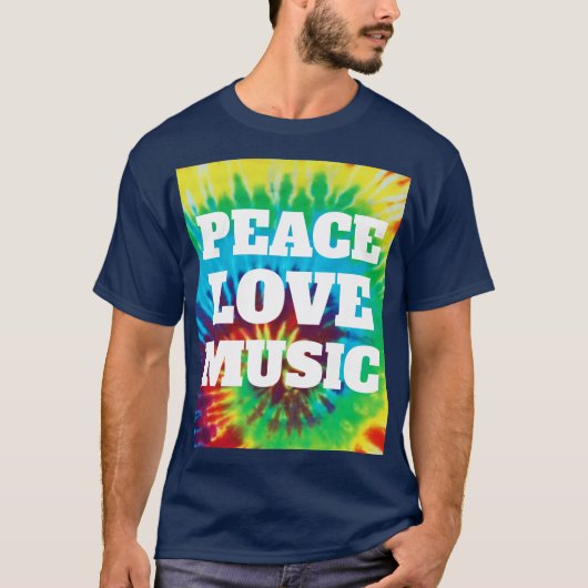 Vrede Liefde Muziek T-shirt (Voorkant)