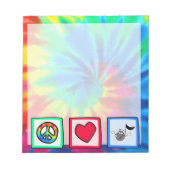 Vrede, liefde, muziek, tie Dye Notitieblok (Voorkant)