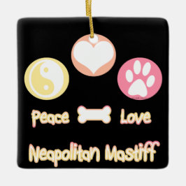 Vrede Liefde Napolitaanse Mastiff Keramisch Ornament