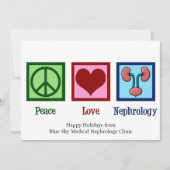 Vrede Liefde Nefrologie Kerstmis Nefroloog Feestdagenkaart (Voorkant)