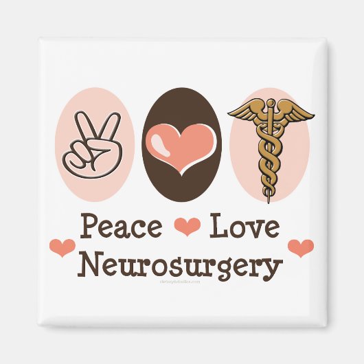 Vrede Liefde Neurochirurgie Magnet (Voorkant)