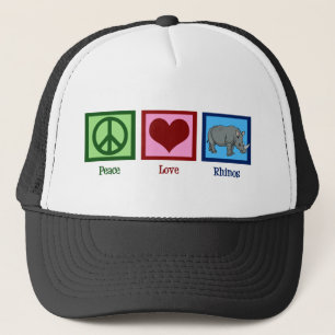 Vrede Liefde Neushoorns Trucker Pet