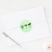 Vrede Liefde New Hampshire Ronde Sticker (Envelop)