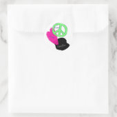 Vrede Liefde & Newfies Ronde Sticker (Tas)