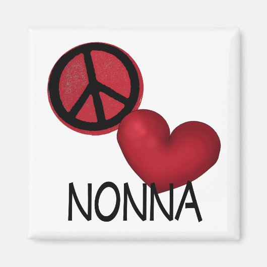 Vrede Liefde Nonna Magneet (Voorkant)