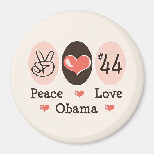 vrede liefde obama 44 magneet (Voorkant)