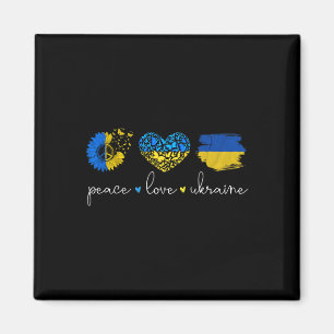 Vrede Liefde Oekraine Oekraïense Vlag Kleuren Oekr Magneet