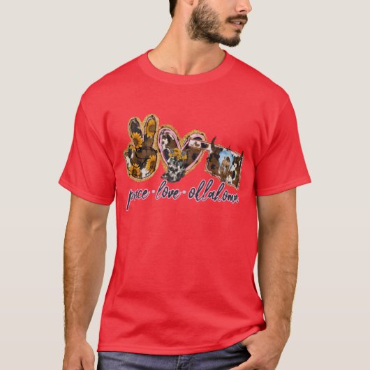 Vrede Liefde Oklahoma meisje T-shirt (Voorkant)
