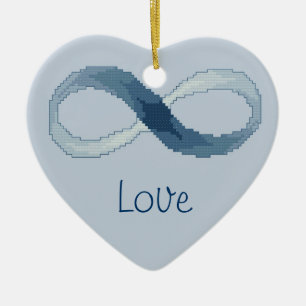 Vrede, liefde, oneindige versiering keramisch ornament