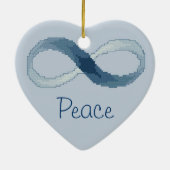 Vrede, liefde, oneindige versiering keramisch ornament (Achterkant)