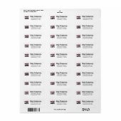 Vrede Liefde op Zwevende Roze Harten Etiket (Full Sheet)