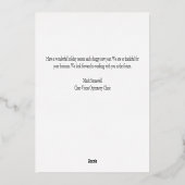 Vrede Liefde Optometrie Aangepaste Oogarts Goud Folie Feestdagenkaart (Achterkant)