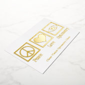 Vrede Liefde Optometrie Aangepaste Oogarts Goud Folie Feestdagenkaart (Gedraaid)