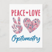 Vrede Liefde Optometrie Optometrist Briefkaart (Voorkant)